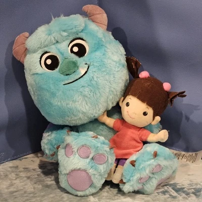Disney Monsters Inc Sulley Big Feet Plush w/ Boo 7” Spin Master 2003 Bundle - Image 1 of 4
