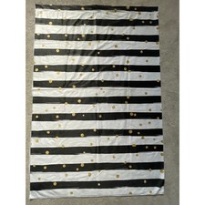 Black white stripe with gold dots Kate photography backdrop Party Bday 3x5