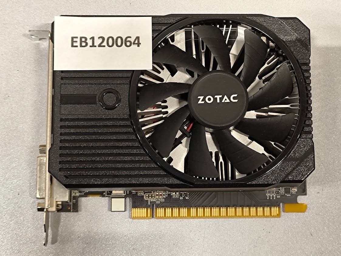 ZOTAC GeForce GTX 1050 2GB GDDR5 Graphics Card Used, Working
