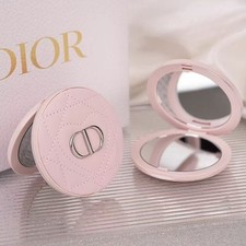 Dior Beauty Pink Silver Makeup Compact Mirror VIP Gift New in Box