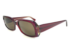 Jean Lafont Eyeglasses Frames JEWEL 258 Clear Burgundy Brown Crystals 50-18-135