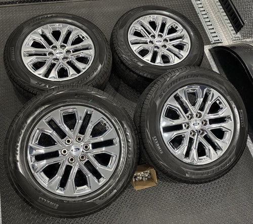 Ford F-150 20" Chrome Lariat OEM Wheels Pirelli Tires Rims Platinum Limited TPMS