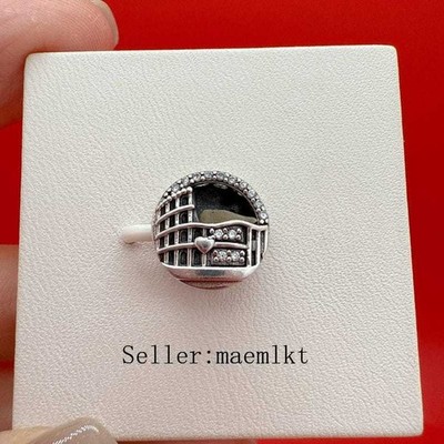 925 sterling silver Rome Colosseum Openwork Charm,Charm for Bracelet,Rome Charm