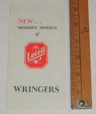 Antique c. 1920s Lovell Clothes Clothing Wringers Folding Advertising Brochure