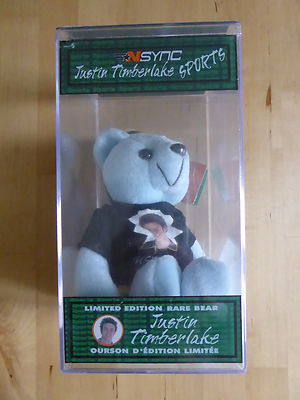 JUSTIN TIMBERLAKE N'SYNC Limited Edition RARE BEAR numbered SEALED in BOX NEW