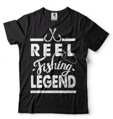 Reel Fishing Legend Herren Angeln T-Shirt lustig Geburtstag Geschenk Angelshirt Tee