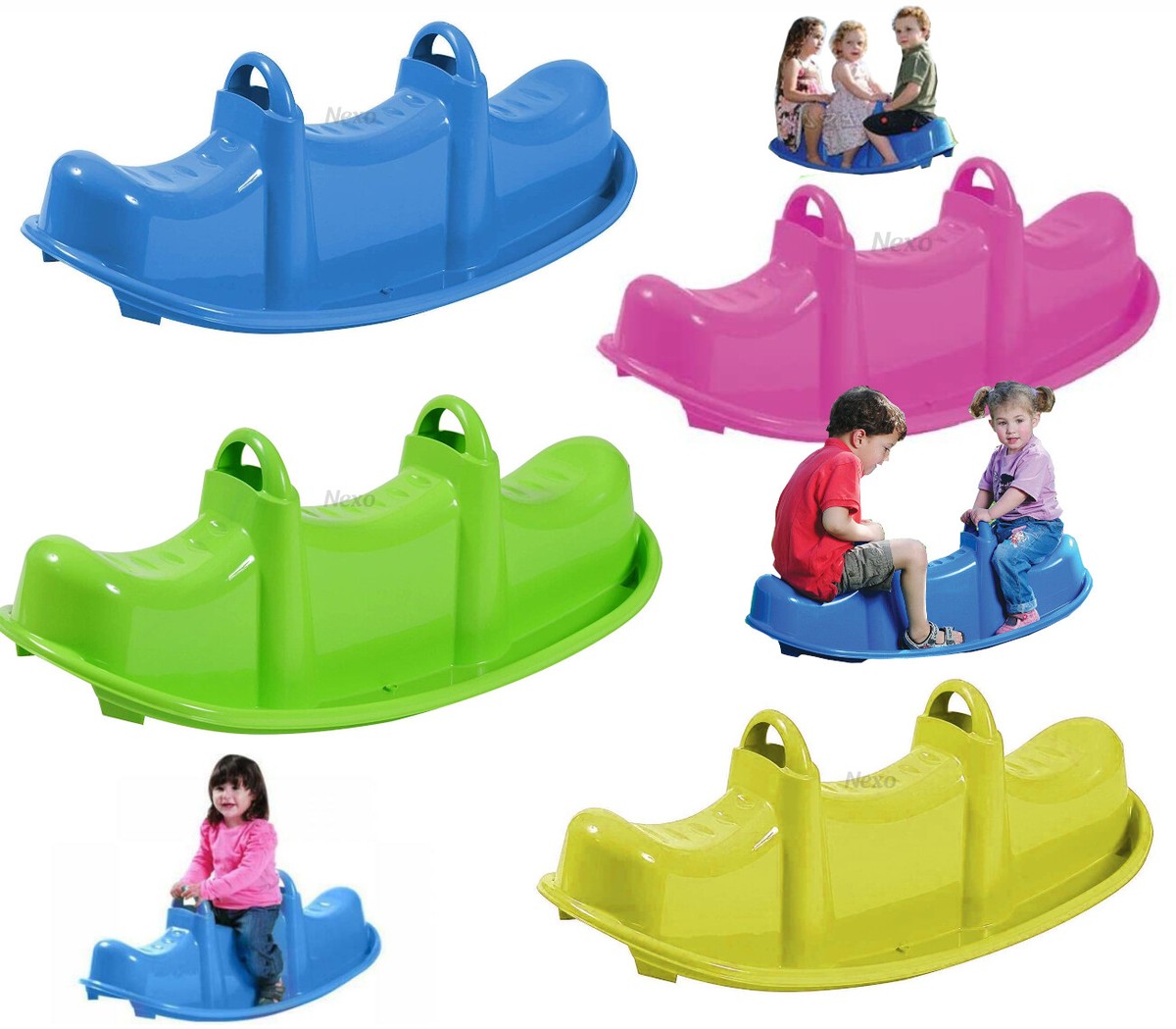 Dondolo per Bambini da Giardino Posti Gioco Esterno Cavalcabile