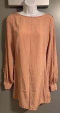 Asos Pink Long Slit Sleeve Mini Dress Women’s Size 4 with Open Back