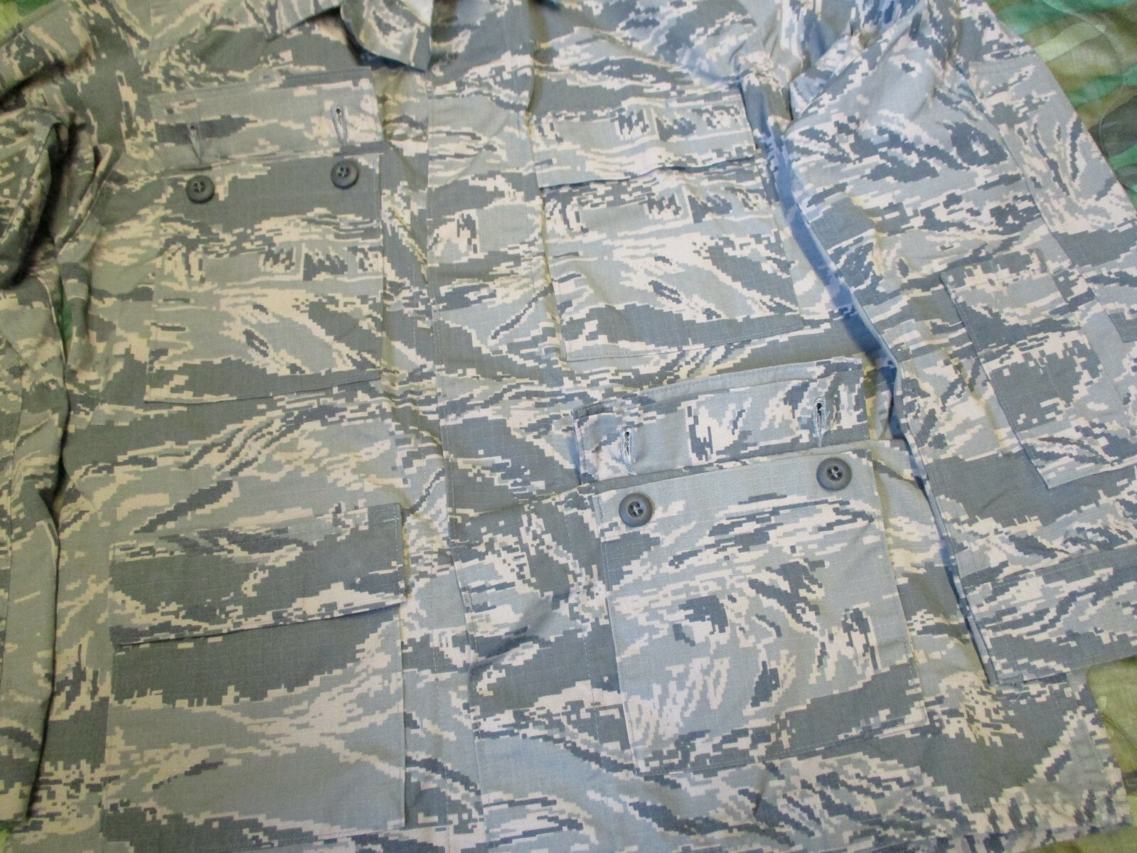 GENUINE US AIR FORCE USAF ABU TIGER STRIPE RIPSTOP JACKET SHIRT COAT ...