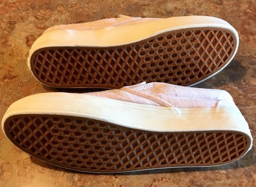 Women’s Sz 7.5 Vans Classic Slip On Shoes Pink Speckle Jersey Skate Shoe EUC - Picture 4 of 6
