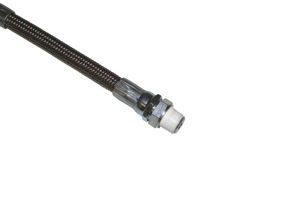 4 Zoll Stahlgeflecht CO2 HPA Gas Luft Schlauch 1/8 Zoll NPT Außengewinde 4 Zoll lang insgesamt - Bild 2 von 3