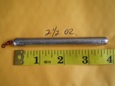 30 PCS. BOTTOM BOUNCER PENCIL SINKER 2-1/2 OZ. W/#7 RED BARREL SWIVEL