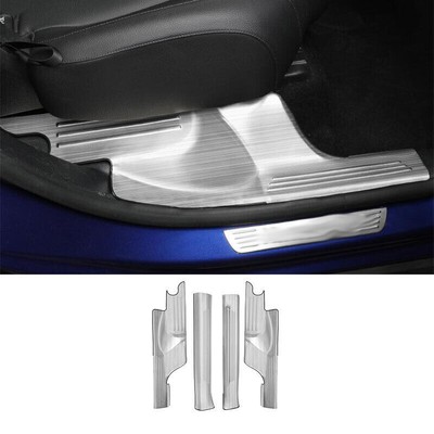 Fit For Benz GLB 2020-2023 Silver Titanium Door Sill Scuff Plate Cover Protector