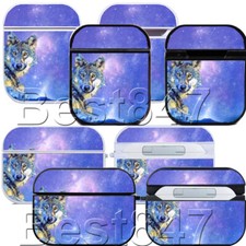 Funda para auriculares Wolf Sirius Moon God Night Airpods 1/2/3/Pro/Pro2 a prueba de golpes