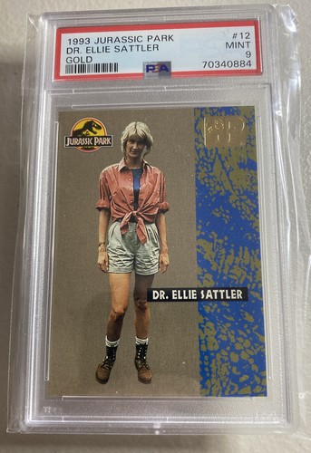1993 Topps GOLD Jurassic Park #12 Dr Ellie Sattler PSA 9 MINT POP-1 None Higher - Picture 6 of 12
