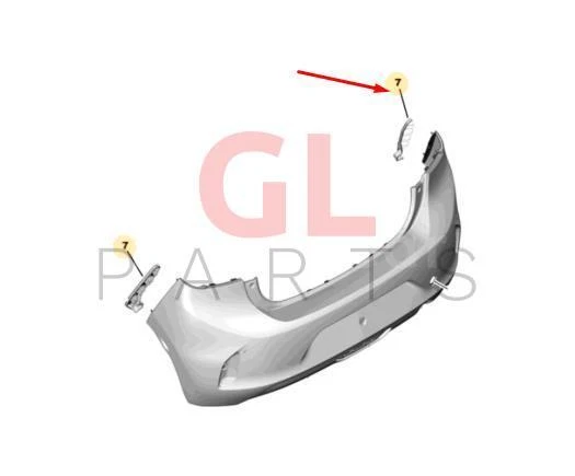 FÜR OPEL CORSA F 2019- STOßSTANGENHALTER HINTEN LINKS 9829543880 NEU - Bild 3 von 4