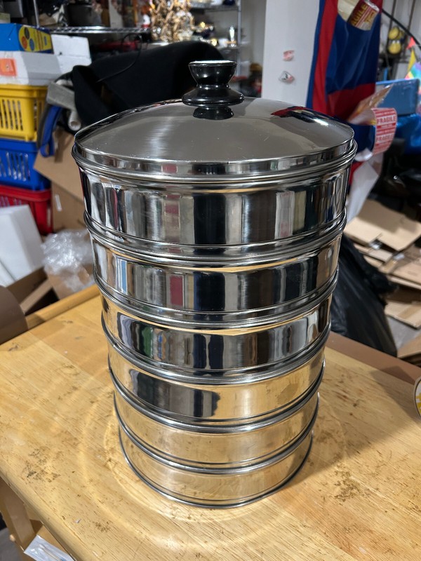 6 Tiers Stainless Steamer Trays with Top Lid