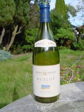 Alte Weinflasche  MERLOT ALBERT BICHOT - Fondee en 1831 - RECOLTE 1999 - France
