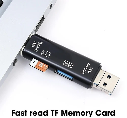 5 in 1 Kartenleser USB 3.0 USB C SD/TF Micro USB OTG Typ C für Handy Laptop