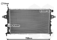 VAN Wezel 37002252 KüHler, MotorküHlung For Opel