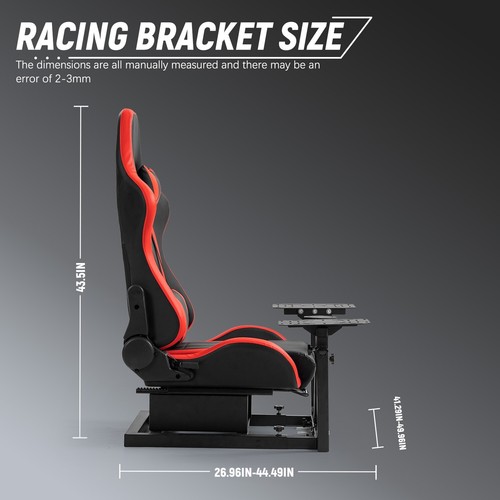 Hottoby Flight Gaming Stand with Red Seat fit Logitech X52 Thrustmaster Saitek - Picture 2 of 8