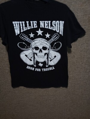 WILLIE NELSON Born For Trouble T SHIRT Medium Official T