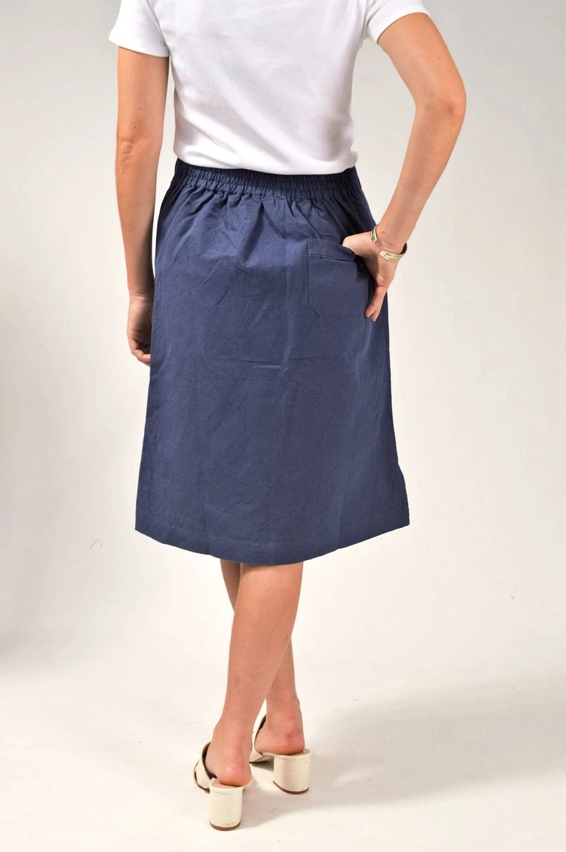 Navy blue top elasticated skirt