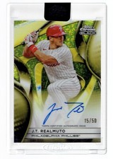 2025 Topps Chrome Black JT Realmuto Gold Refraactor Autograph Auto 15/50