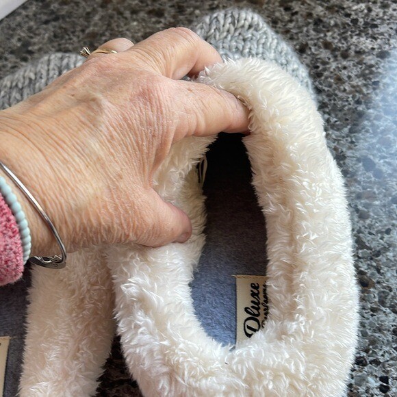 SAOLA NUOVE con difetto (suola gialla) Dluxe Dearfoams ciabatte donna taglia Large 9 10