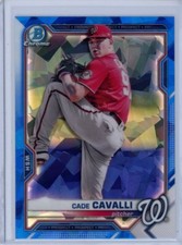 2021 Bowman Chrome Sapphire #BCP-99 Cade Cavalli Near Mint