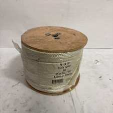 3 Strand Twisted White Polyester Rope Low Stretch Outdoor Line 1200