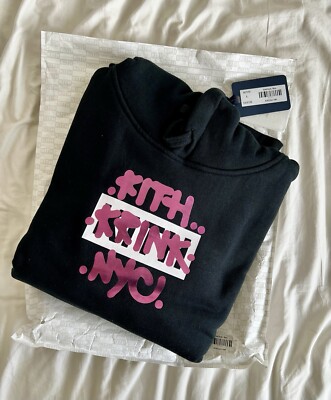 RARE NEW KITH x KRINK HOODY BLACK  Size L - KH2262-100