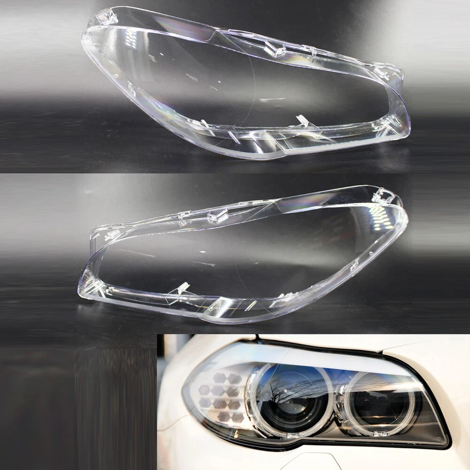 Headlight Lens Cover For BMW 5-Series F10 F11 LCI F18 528i 2010-2016 Left+Right - Imagem 2 de 4