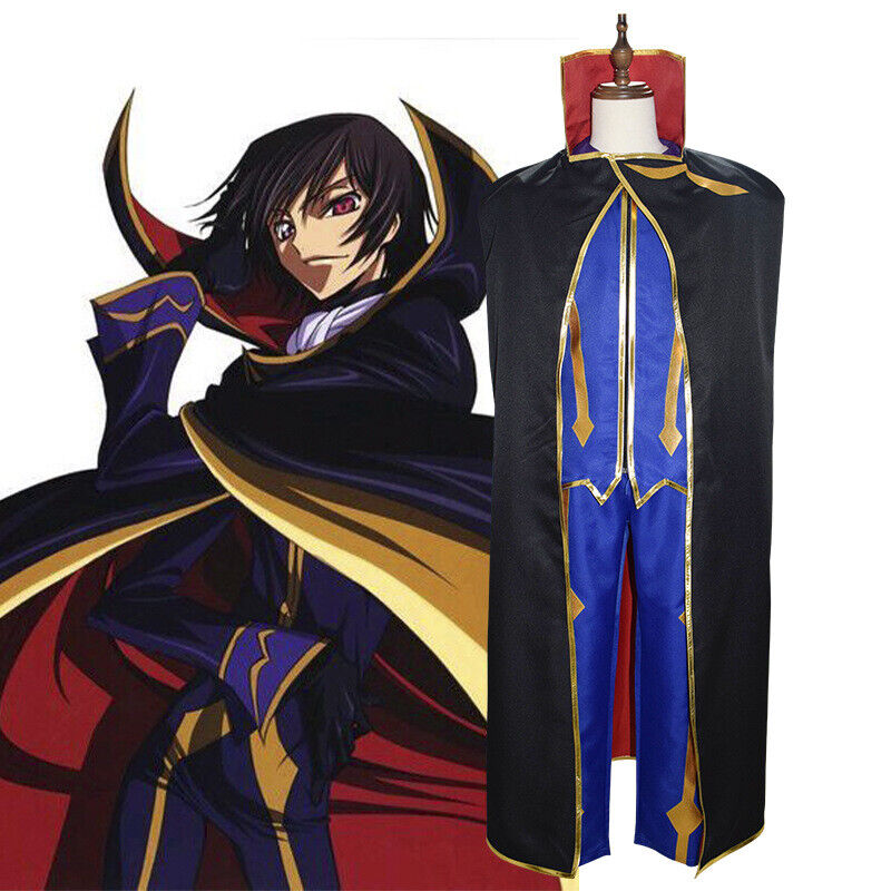 Code Geass Zero Lelouch Lamperouge Cosplay Costume Halloween Carnival Suits  Mens