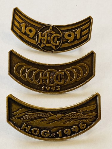 Vintage 90s Harley Davidson HOG Harley Owners Group 7 Pin Lot Biker Motorcycle - Picture 3 of 6