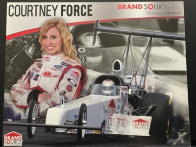 VRHTF NHRA VINTAGE COOL ''COURTNEY FORCE BRAND SOURCE A/FUEL DRAGSTER'' HAND OUT