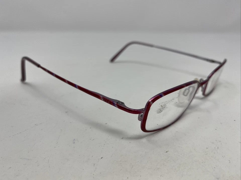 Marco de gafas de borde completo de metal rojo/rosa Elle EL18538 COLOR-RE 49-18-135 -B79 Foto 3 de 4