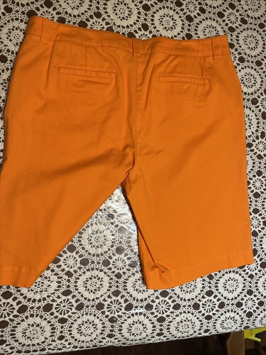 Jones New York Bermuda Shorts Stretch Cotton Women's US Sz 16 New Orange NWT - Picture 5 of 6