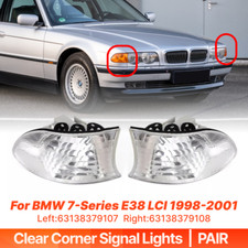 2x Klar Für BMW 7er E38 LCI 1998-2001 Vorn Eckleuchte Blinkerglas Linse Gehäuse