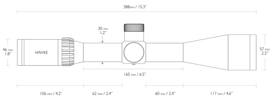 Airmax 8-32x50 30 SF AMX IR Mil Dot Rifle scope, Caps, Sidewheel, Sunshade 13341 - Image 3 of 4
