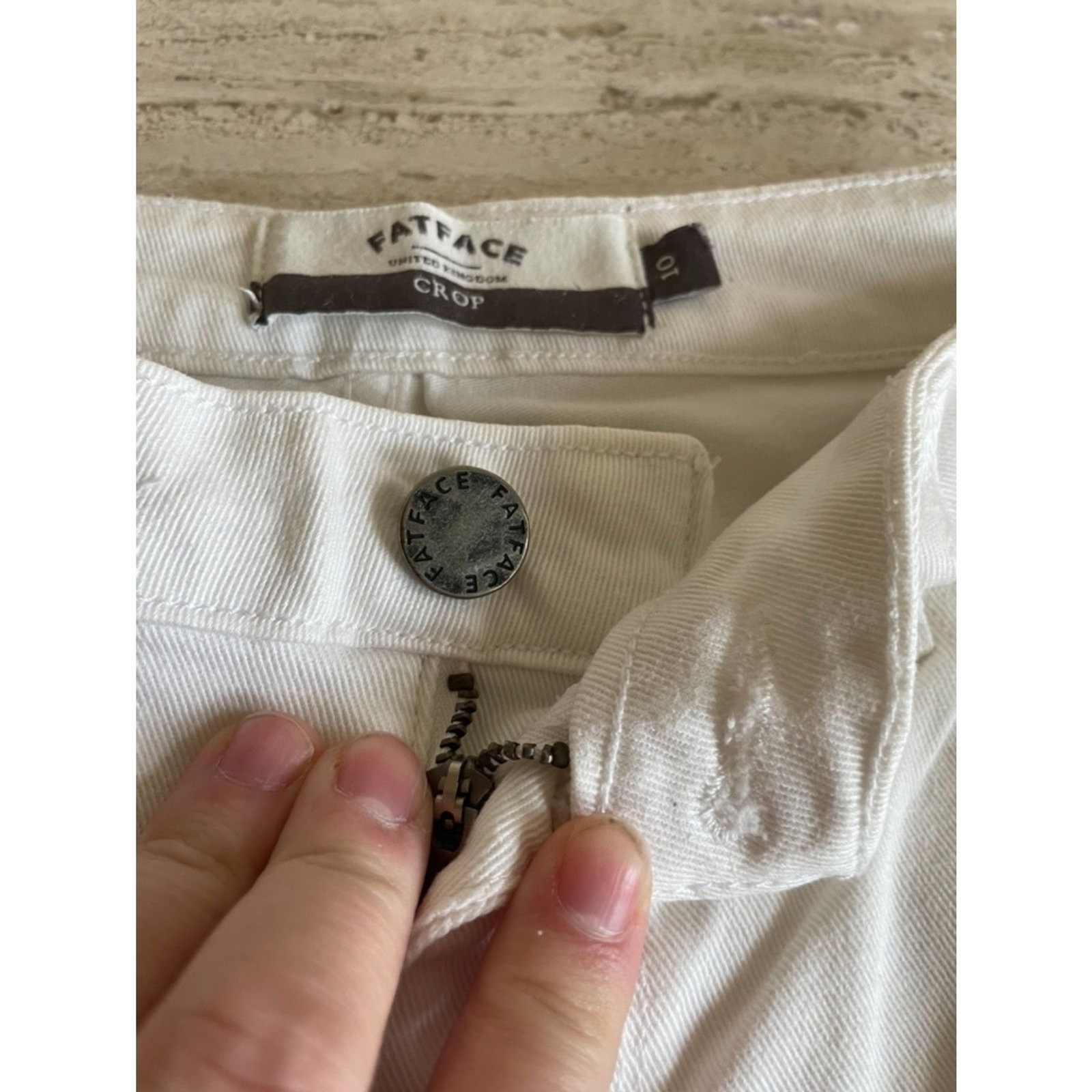 FatFace White Cropped Jeans - image 6