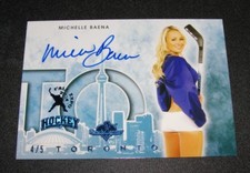 2014 Benchwarmer MICHELLE BAENA Hockey TORONTO EXPO Blue Foil Auto/5 PLAYBOY 