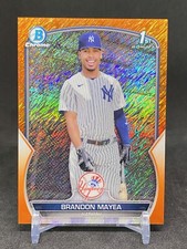 2023 Bowman Chrome Brandon Mayea 1st Orange Shimmer Refractor 24/25 NY Yankees