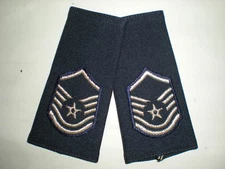 USAF MSGT RANK SHOULDER MARKS  - 1 PAIR - MALE