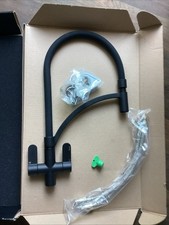 Abode Genio Pull Around Kitchen Tap, Matt black, double leaver , brand new boxed
