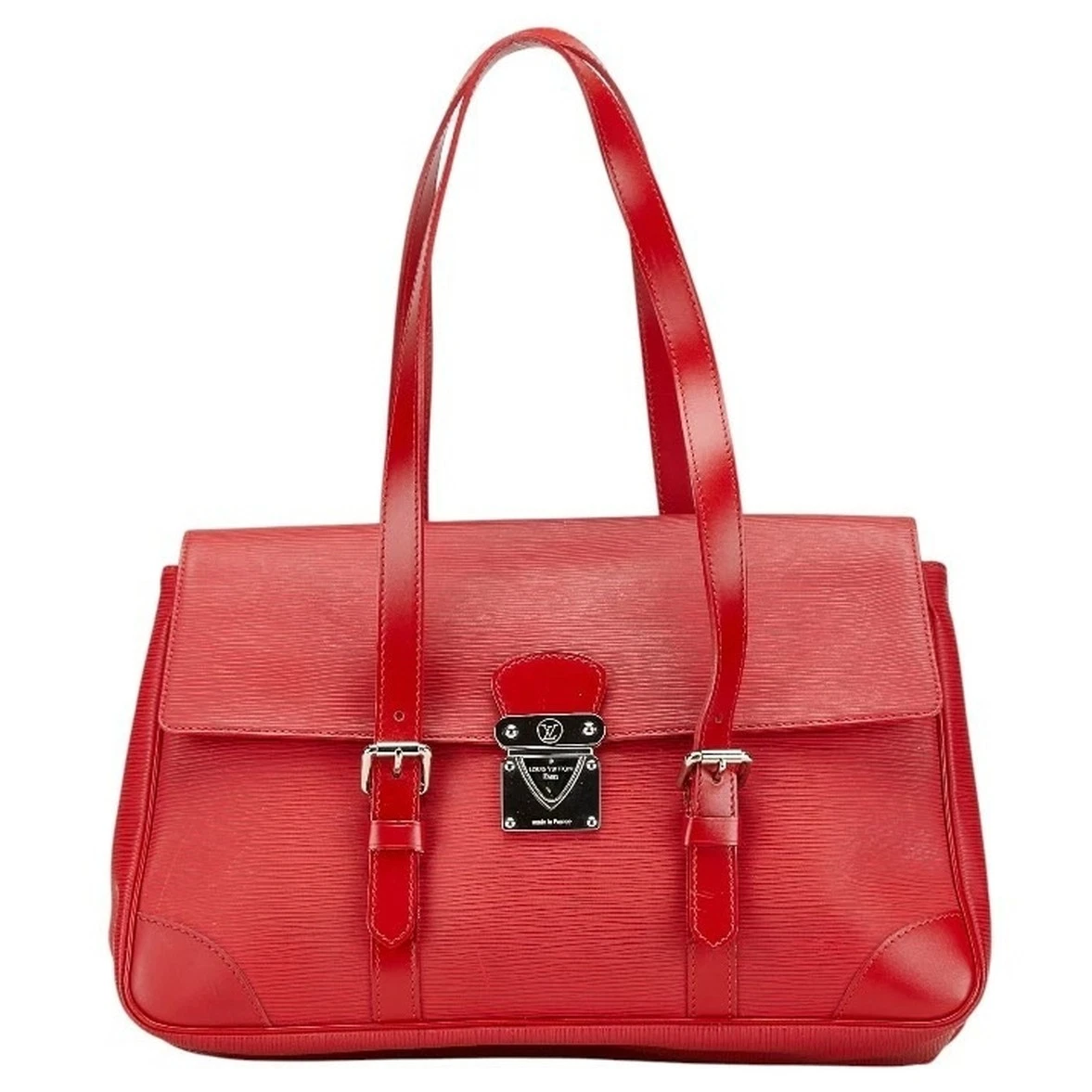 LOUIS VUITTON（LV） Louis Vuitton Epi Segur MM Rouge borsa a tracolla lunga rossa tote pelle LV M5886E A
