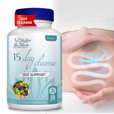 15 Day Cleanse - Gut and Colon Support, Advanced Formula Fiber, Detox, Non-GMO