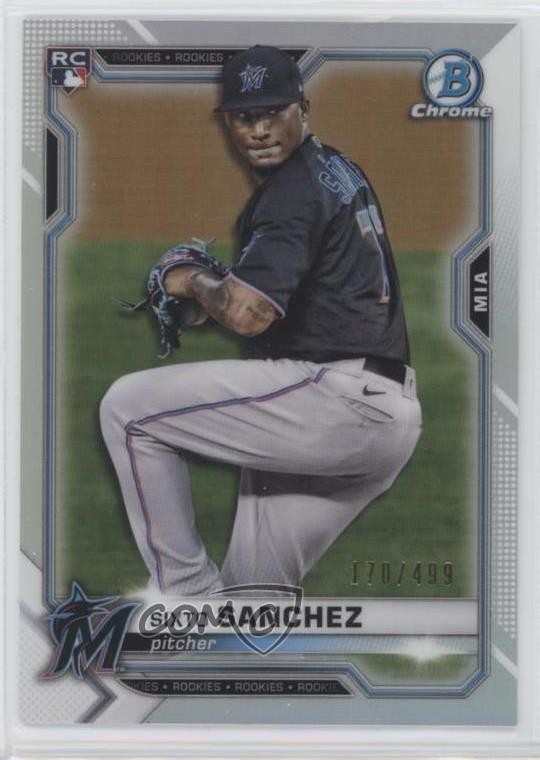 2021 Bowman Chrome Refractor 170/499 Sixto Sanchez #78 Rookie RC 11hs