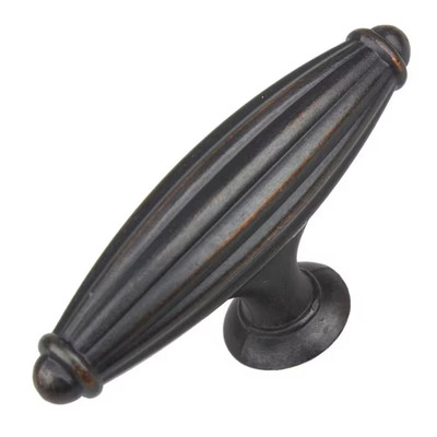 2-1/2 In. Oil Rubbed Bronze Fluted Cabinet Drawer Knobs (10-Pack)