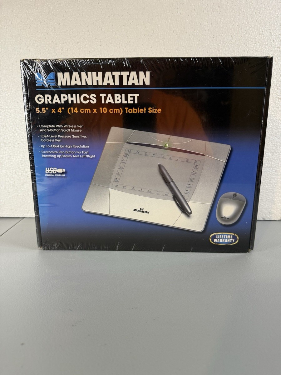 Manhattan USB Drawing Graphics Tablets Wp5540 With Wireless Mouse